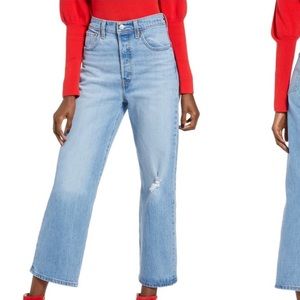 Levis Ribcage high waist ankle wide leg jean